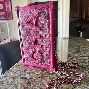 Authentic CHANEL • Pink Crossbody Wallet/Phone Case
